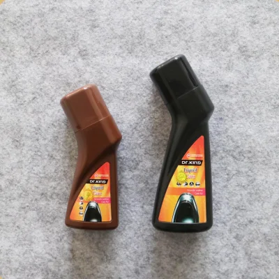 50ml et 75ml Imperméable à l'eau Shining Shoe Care Brown Color Liquid Shoe Polish