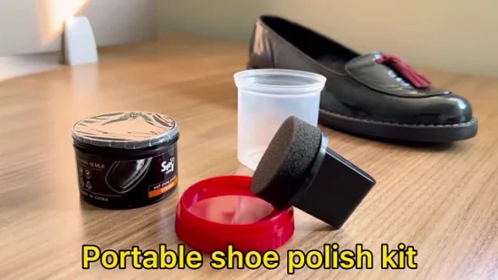 Cirage à chaussures avec tête de brosse en cuir Instant Shoe Shine Polish Brand