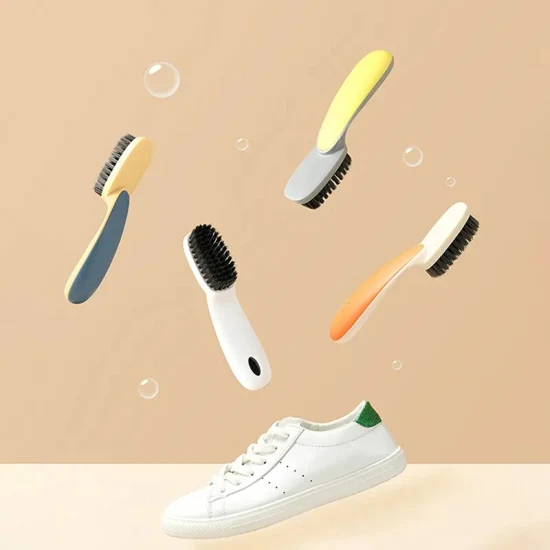 Nouvelles brosses de nettoyage de gommage de chaussures en plastique personnalisées en gros