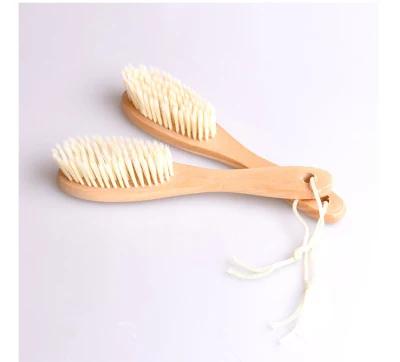 Logo personnalisé de brosse de vêtements mous en bois de brosse de nettoyage de chaussure en bois solide de vente chaude