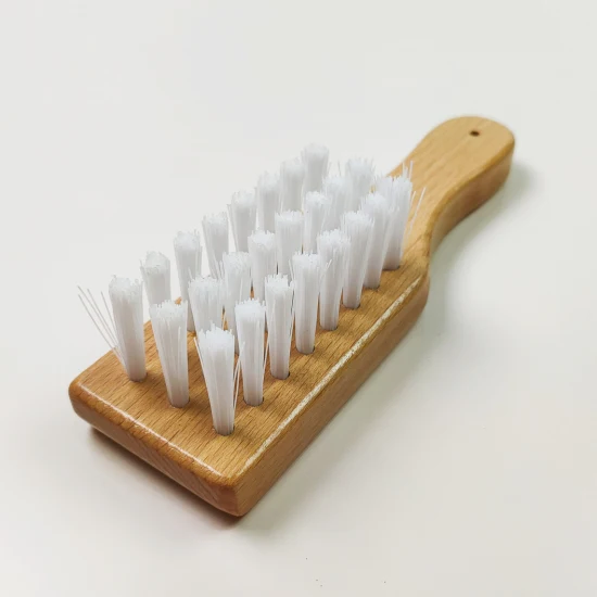 Brosse à chaussures à poils doux, épurateur de nettoyage de vêtements de blanchisserie à suspendre, brosses de nettoyage pour la maison - manche en bois